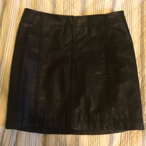 Free People leather skirt
